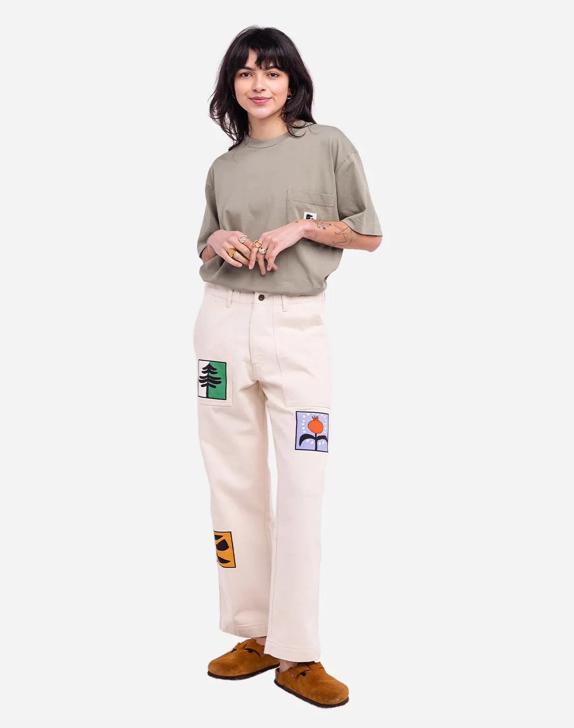 OLOW Gamal Ona pantalon écru naturel workwear