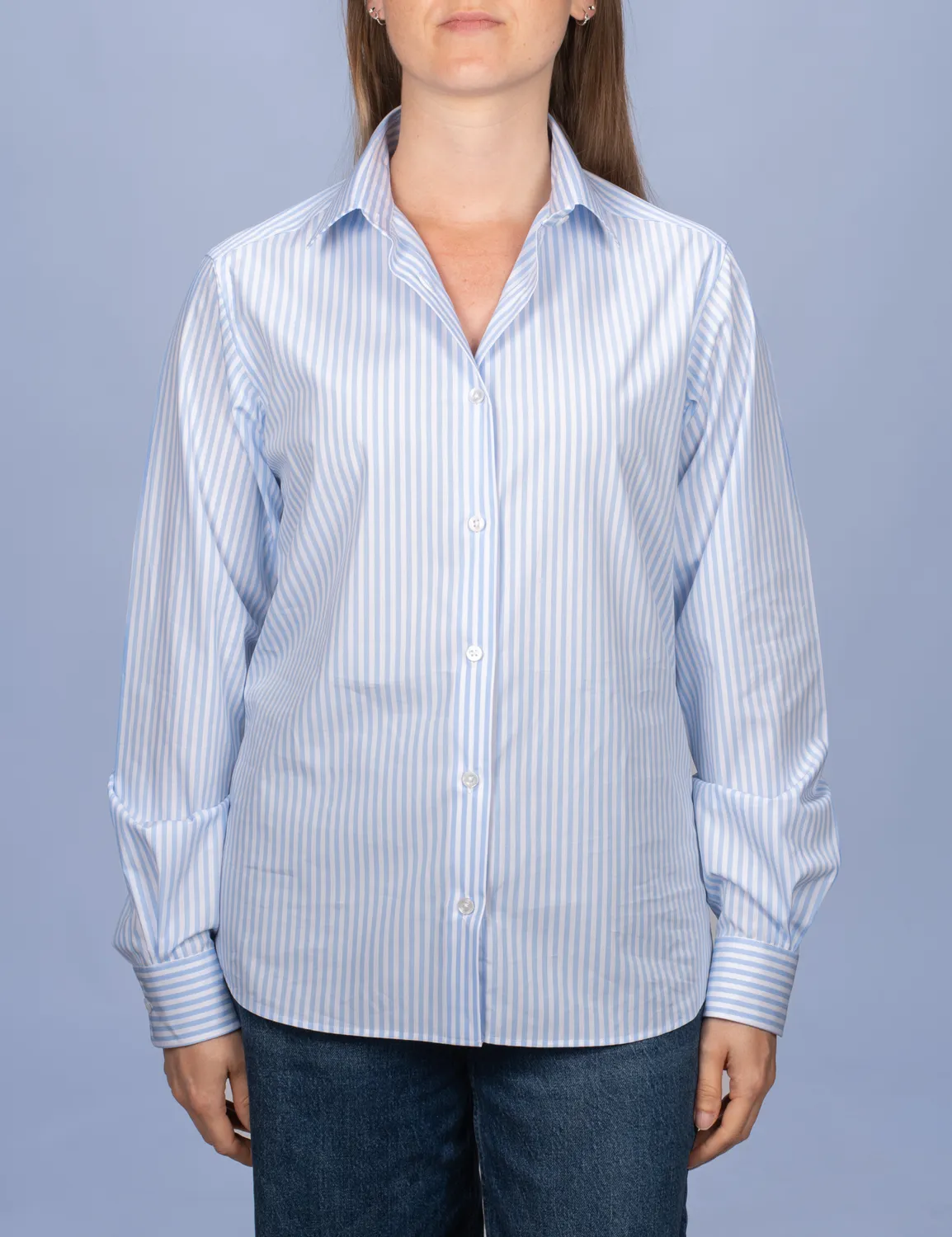 La Chemise Française Rayure Bleu Ciel chemisier rayures